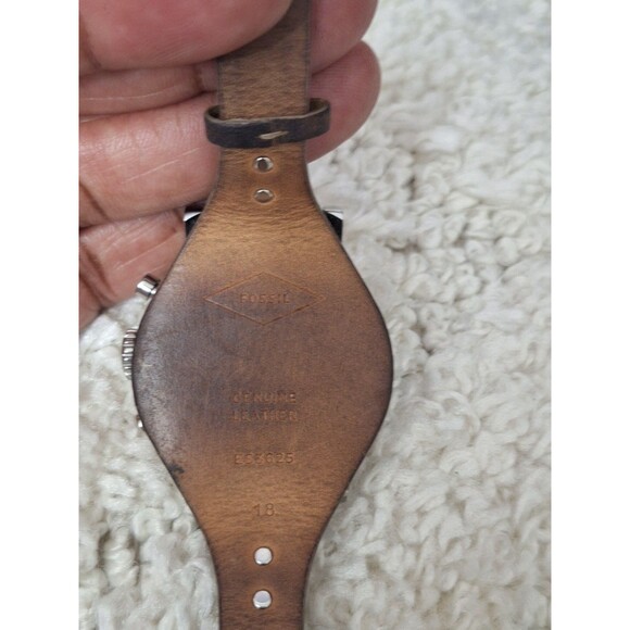 Fossil Original Boyfriend Chronograph Leather Watch Water Resistant NEED BATTERY - Picture 7 of 13